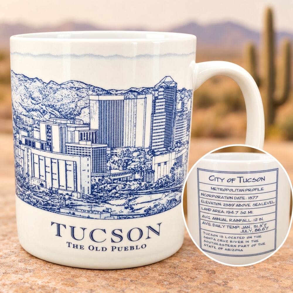 Starbucks Tucson The Old Pueblo Mug 18 oz Architect City Series 2006